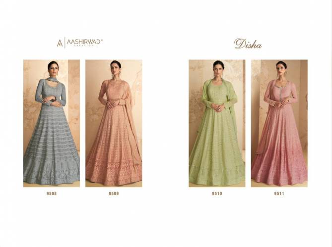 Aashirwad Disha 9508-9511 Wedding Wholesale Gown Catalog